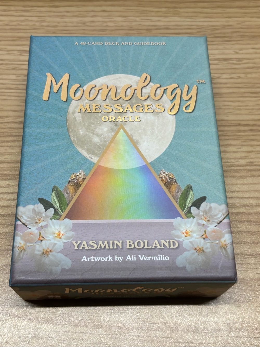 Moonology Messages Oracle Deck by Yasmin Boland - Teal & Rainbow